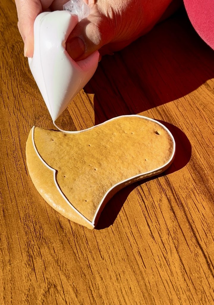 obrys, zdobenie medovníka